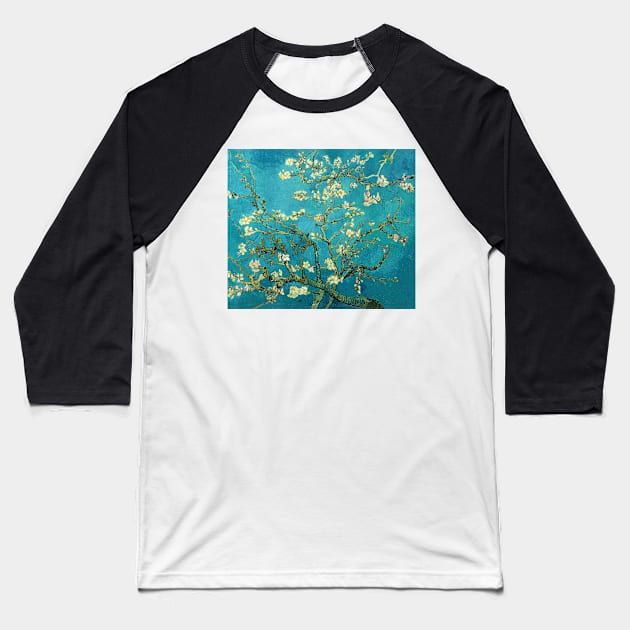 Vincent Van Gogh Blossoming Almond Tree Baseball T-Shirt by fineartgallery